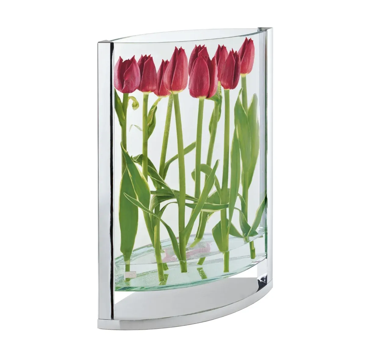 Blumenvase Vase Glas Metall Decade 30 cm von Philippi – Bild 2