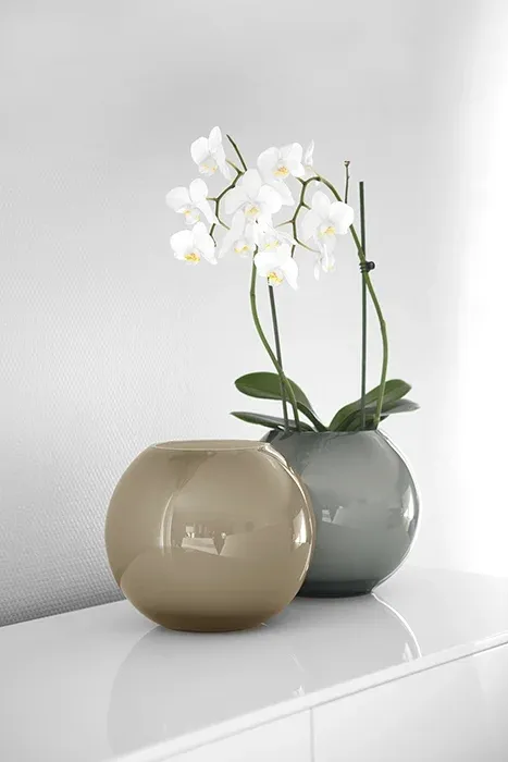 Fink Vase Moon grau-opal Glasvase rund Ø 25 cm – Bild 2