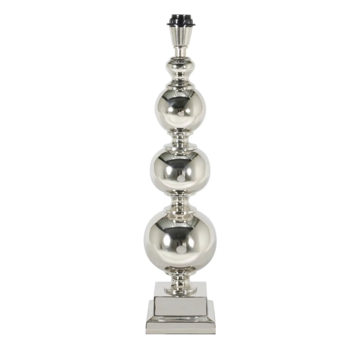 Lampenfuß Kugeln silber Metall 60 cm Smalls