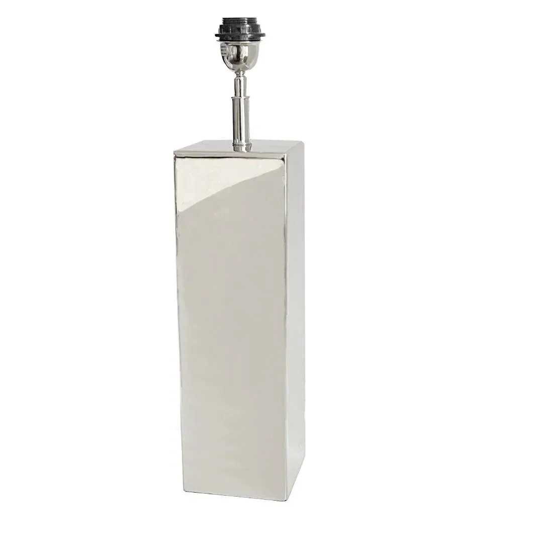 Lampenfuß silber quadratisch modern 55 cm