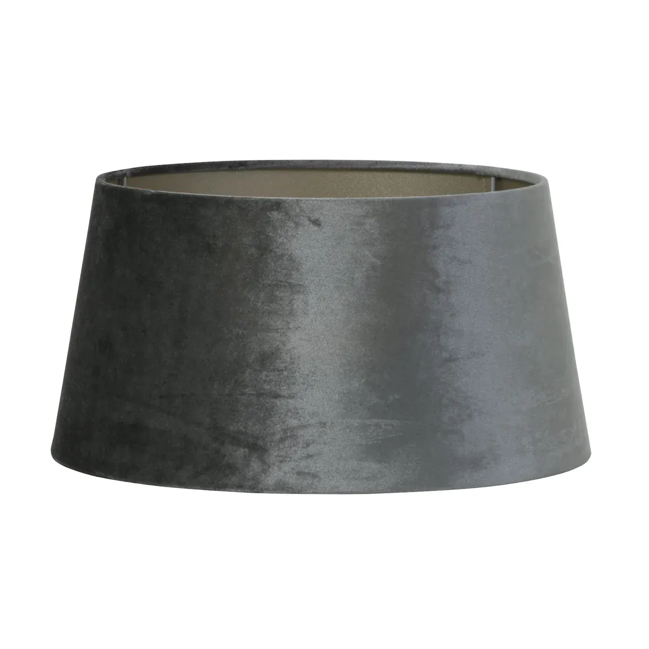 Tischlampe silber Metall Lampenschirm Samt Velour grau graphite 45 cm – Bild 3