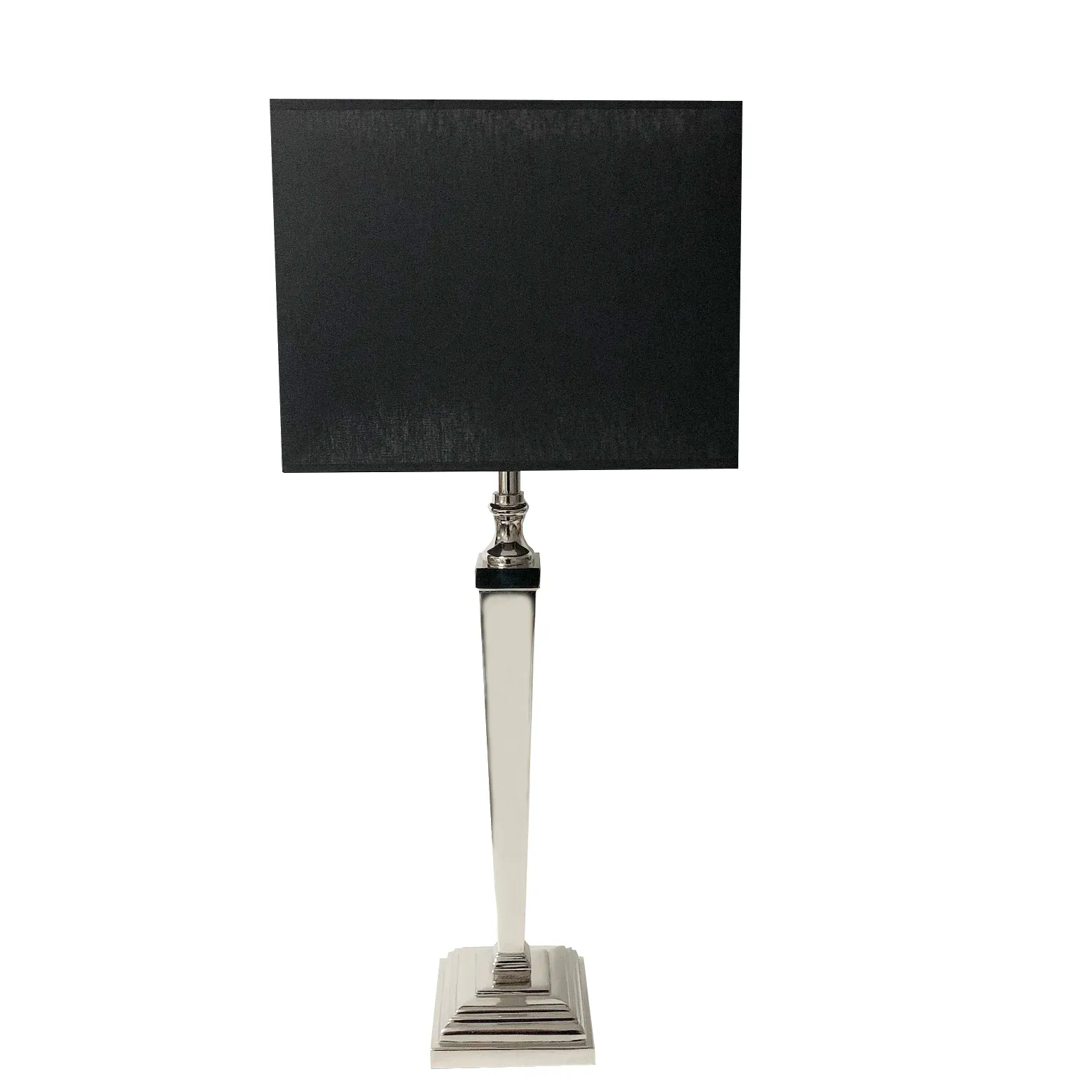 Lampenfuß silber quadratisch Aluminium 40 cm – Bild 3