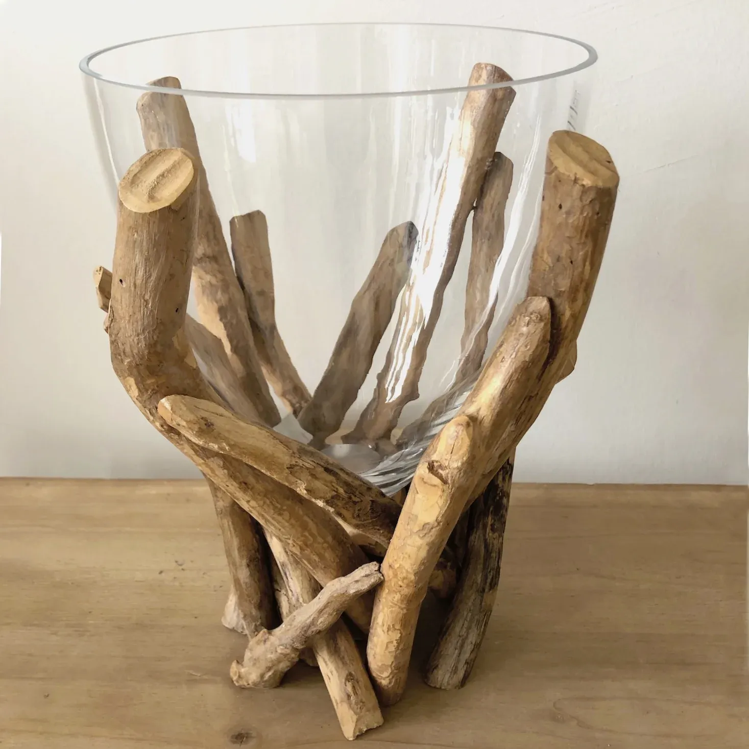Deko-Vase Treibholz mit Glas 35 cm – Bild 2