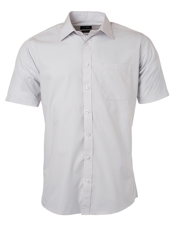 Mens Shirt Shortsleeve Poplin James & Nicholson – Bild 5