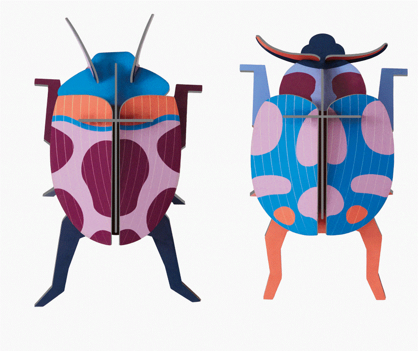 3D Wanddeko „Coccinelle Couple“